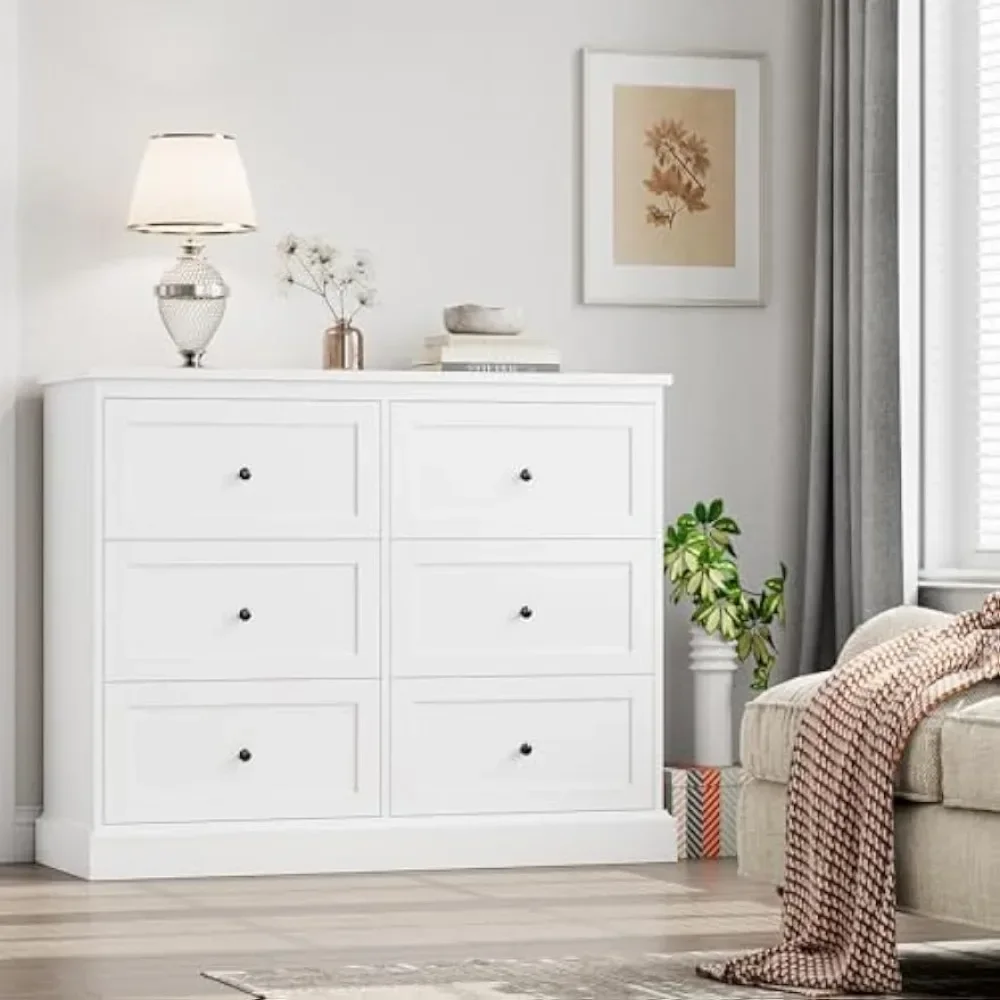White Dresser, 6 Drawer Dresser White, Modern Double Chest with Deep Drawers, Wide Storage Organizer Cabinet High quality
White Dresser, 6 Drawer Dresser White, Modern Double Chest with Deep Drawers, Wide Storage Organizer Cabinet High quality