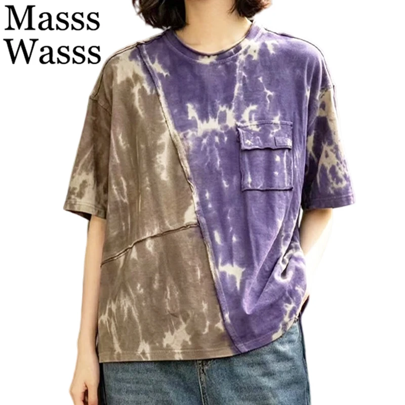 Masss Wasss Summer Loose Patchwork Tee Shirts Females Japanese Design Vintage Tops Womens Fashion Classic Loose Luxury Clothes
Masss Wasss Summer Loose Patchwork Tee Shirts Females Japanese Design Vintage Tops Womens Fashion Classic Loose Luxury Clothes