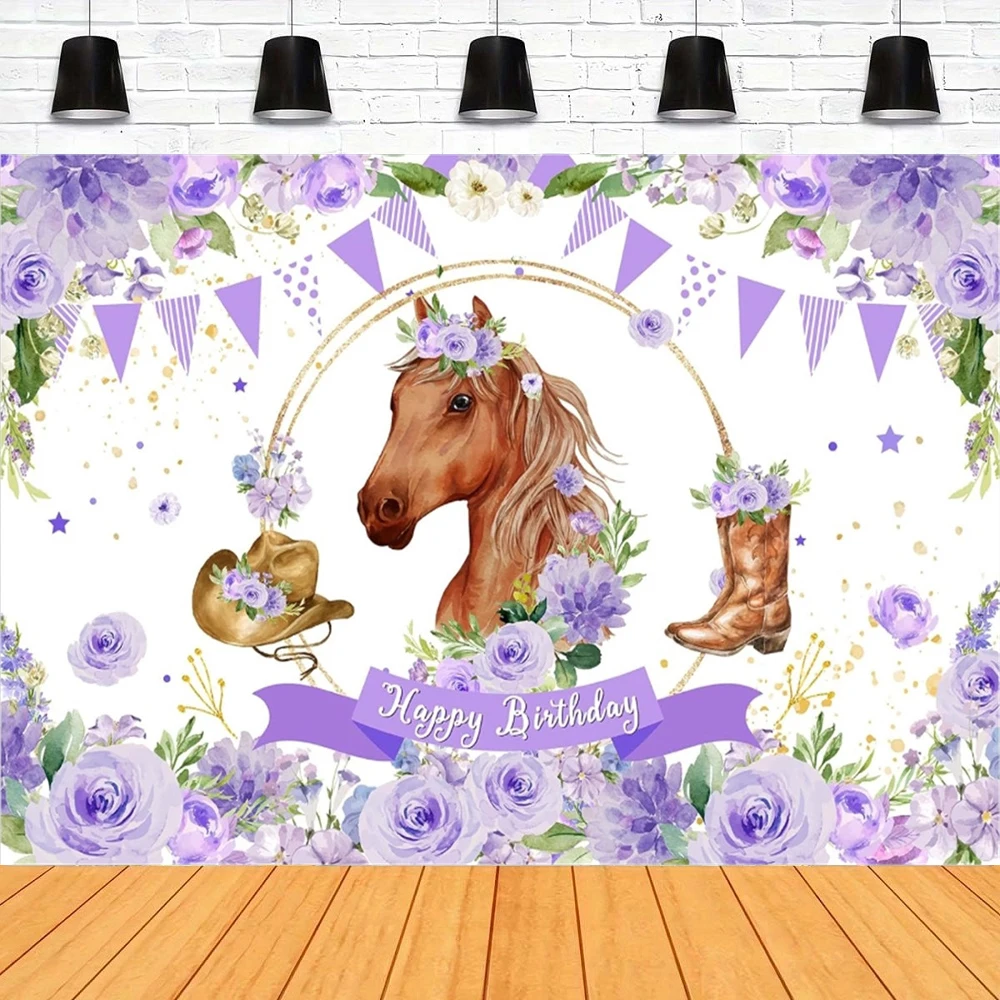 Photography Backdrop Purple Horse Banner For Western Cowgirl Girls Happy Birthday Party Decorations Background Photo Props
Photography Backdrop Purple Horse Banner For Western Cowgirl Girls Happy Birthday Party Decorations Background Photo Props