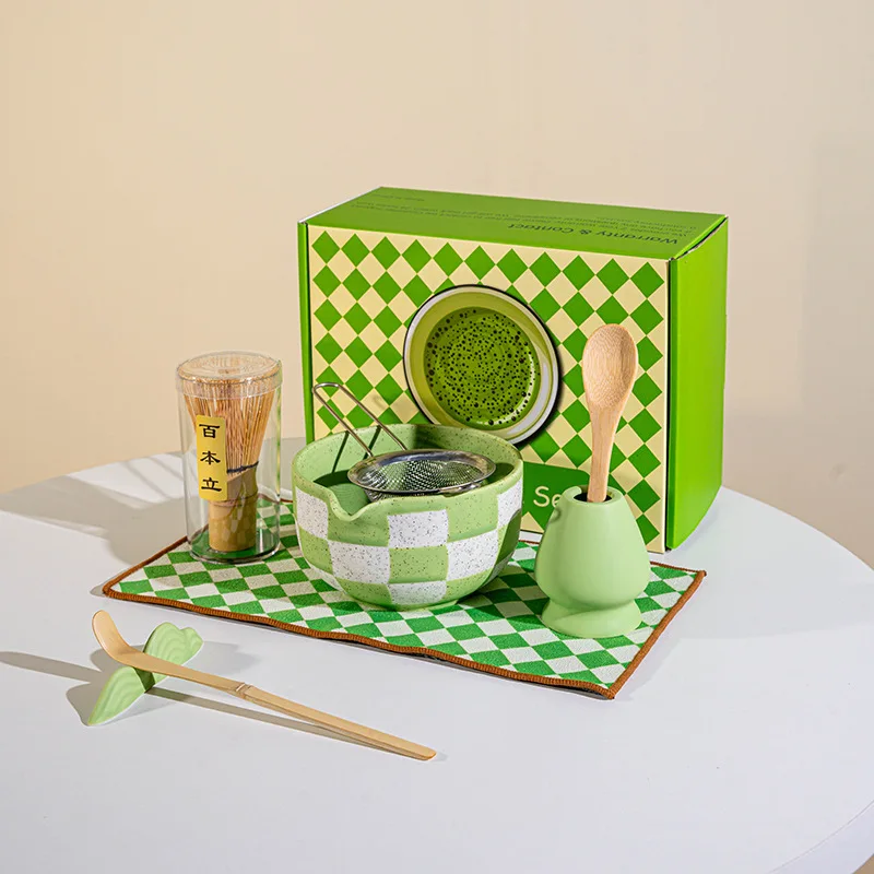 7pcs Ceramic Matcha Tea Set 8-piece Japanese-style lattice Matcha bowl with tea whisk Matcha utensil set
7pcs Ceramic Matcha Tea Set 8-piece Japanese-style lattice Matcha bowl with tea whisk Matcha utensil set