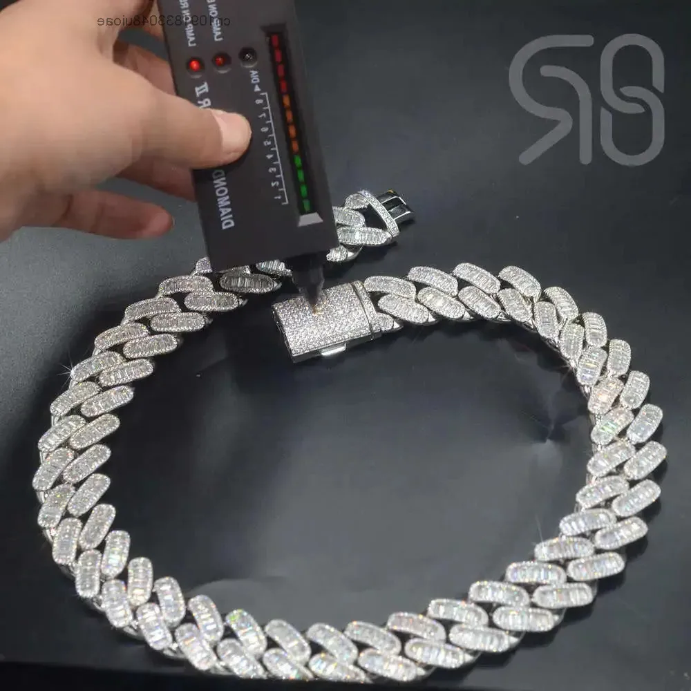 15mm 18" Vvs Moissanite Necklace High Quality 925 Sterling Silver Cuban Link Chain Hip Hop Jewelry
15mm 18" Vvs Moissanite Necklace High Quality 925 Sterling Silver Cuban Link Chain Hip Hop Jewelry