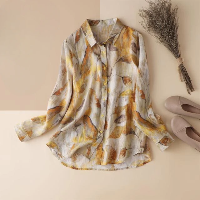 2024 Women's Spring Autumn New Cotton Linen Leisure Shirt Female Long-sleeved Printed Shirts Ladies Loose Buttons Blouses J242
2024 Women's Spring Autumn New Cotton Linen Leisure Shirt Female Long-sleeved Printed Shirts Ladies Loose Buttons Blouses J242