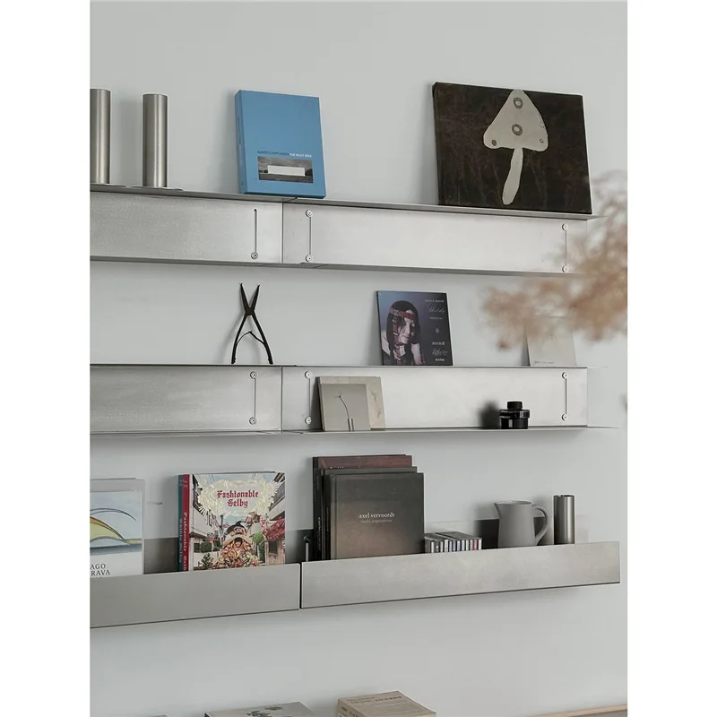 Wall-mounted wall multi-layer display rack stainless steel baffle wall display rack decorative I-shaped shelf
Wall-mounted wall multi-layer display rack stainless steel baffle wall display rack decorative I-shaped shelf