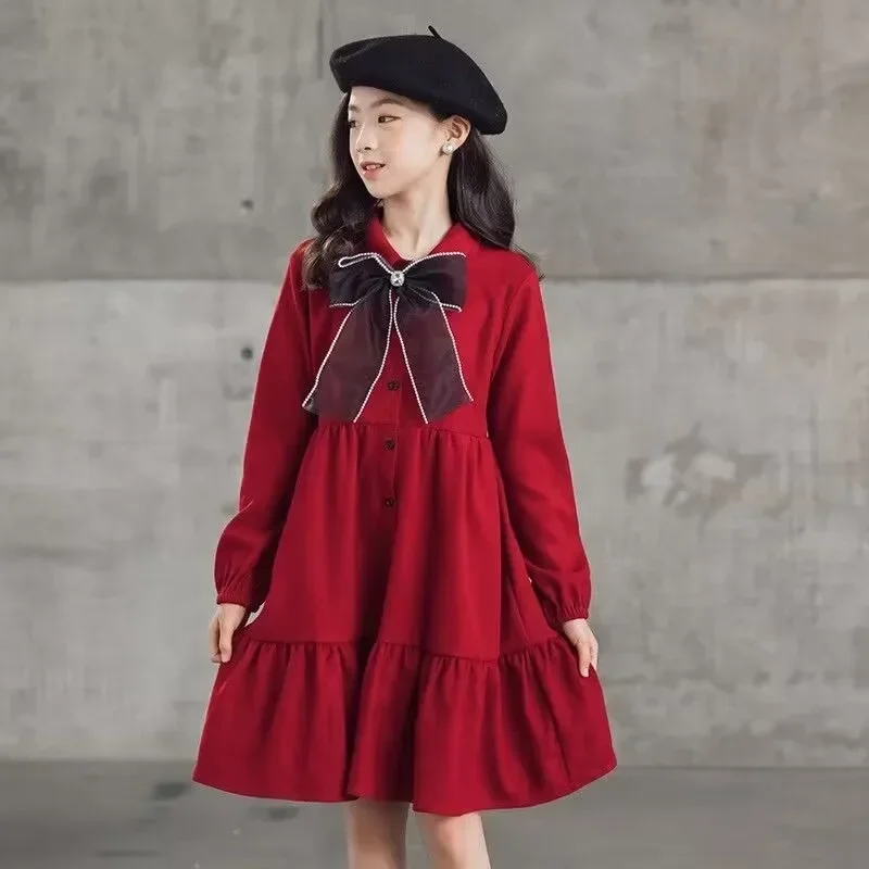Girls Princess Dress Long Sleeve Casual PartyDress Christmas Baby Kids Girls Dress New Spring Autumn Retro Bow with Crystal Teen
Girls Princess Dress Long Sleeve Casual PartyDress Christmas Baby Kids Girls Dress New Spring Autumn Retro Bow with Crystal Teen