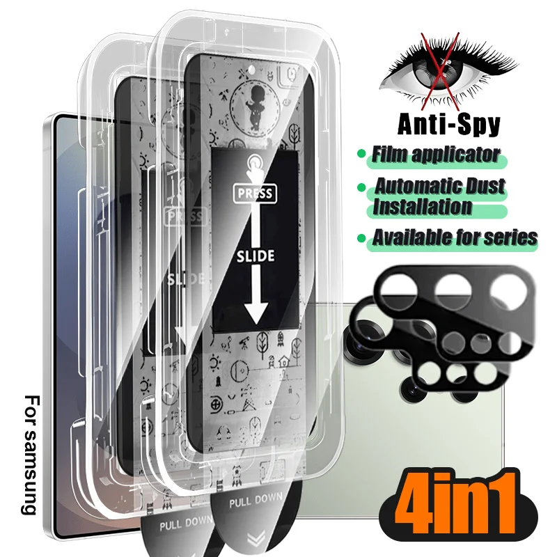 2+2 Pack for Galaxy S26/S25/S24 Edge/Ultra/Pro,S26/S25/S24/S23/S22/S21 Privacy One-click Film applicator, Anti-Spy Technology
2+2 Pack for Galaxy S26/S25/S24 Edge/Ultra/Pro,S26/S25/S24/S23/S22/S21 Privacy One-click Film applicator, Anti-Spy Technology