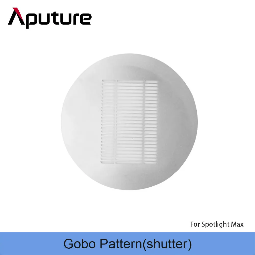 Aputure Gobo Pattern (shutter) for Spotlight Max
Aputure Gobo Pattern (shutter) for Spotlight Max