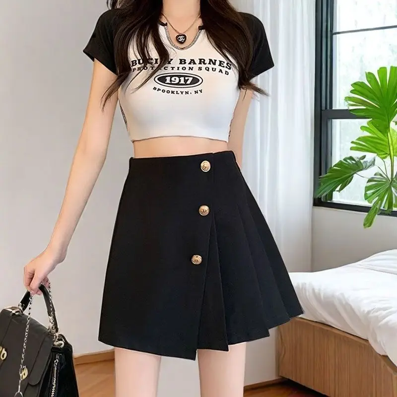 High Waist A-line Skirt 2026 Spring Summer Women Package Hip Black Cloth Skirt Student Korean Style Fashion Pleated Skirt
High Waist A-line Skirt 2026 Spring Summer Women Package Hip Black Cloth Skirt Student Korean Style Fashion Pleated Skirt