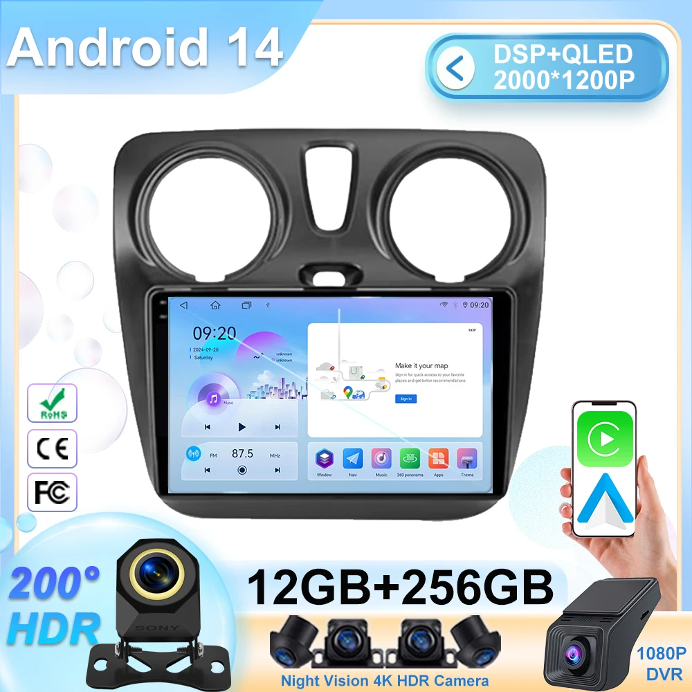 Android14 Car For Renault Lodgy 2021 Dokker 2012 - 2020 Radio Video Player Auto Stereo Head Unit Multimedia Player GPS WIFI DSP
Android14 Car For Renault Lodgy 2021 Dokker 2012 - 2020 Radio Video Player Auto Stereo Head Unit Multimedia Player GPS WIFI DSP