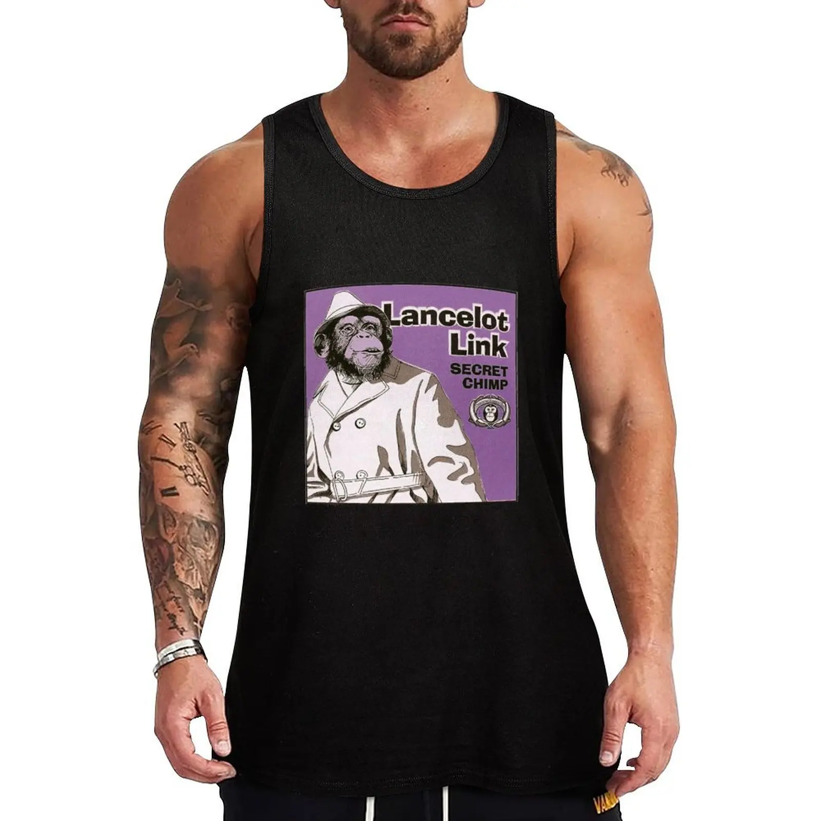 lancelot link secret chimp Tank Top gym t-shirts man gym training accessories singlets for men
lancelot link secret chimp Tank Top gym t-shirts man gym training accessories singlets for men