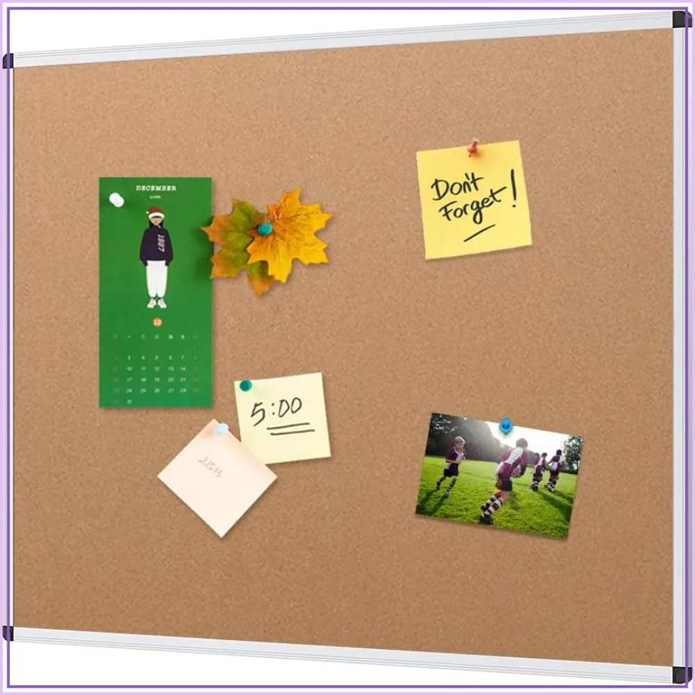 48 x 36 Inches Cork Notice Board, Silver Aluminium Frame, Pin Board for Office Home
48 x 36 Inches Cork Notice Board, Silver Aluminium Frame, Pin Board for Office Home