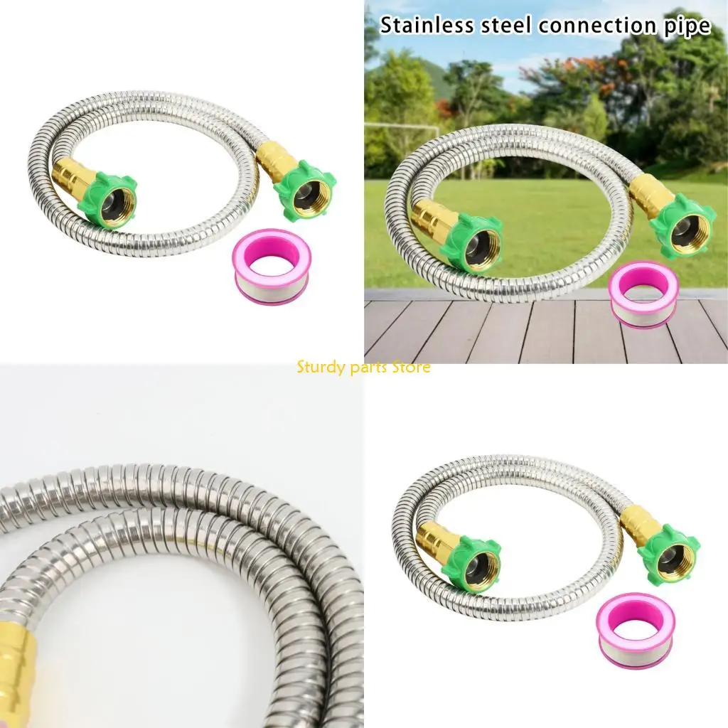 97QC Short Garden Hose Extender Stainless Steel Flexible Hose Connector Leakproof
97QC Short Garden Hose Extender Stainless Steel Flexible Hose Connector Leakproof