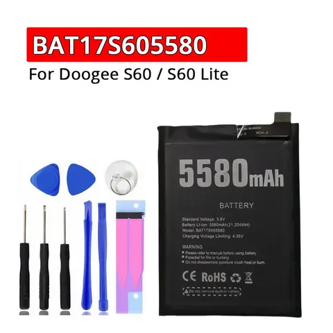 Pour Doogee S60/S60 Lite 5580 mah BAT17S 605580   Batterie de remplacement pour téléphone portable