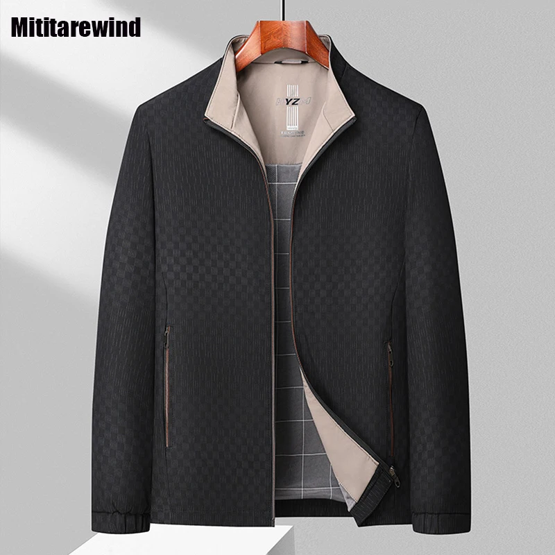 Spring and Autumn New Male Coat Brand Smart Causal Stand Collar Jacket Thin Plaid Jacket 4XL Middle-aged Men's Clothing Fashion
Spring and Autumn New Male Coat Brand Smart Causal Stand Collar Jacket Thin Plaid Jacket 4XL Middle-aged Men's Clothing Fashion