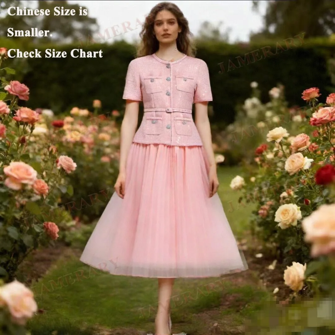 Faux Two-Piece Dress Summer Chiffon Tweed Long Dresses Women Short Sleeve Rhinestone Bead Sequins Dress Formal Evening Vestidos
Faux Two-Piece Dress Summer Chiffon Tweed Long Dresses Women Short Sleeve Rhinestone Bead Sequins Dress Formal Evening Vestidos