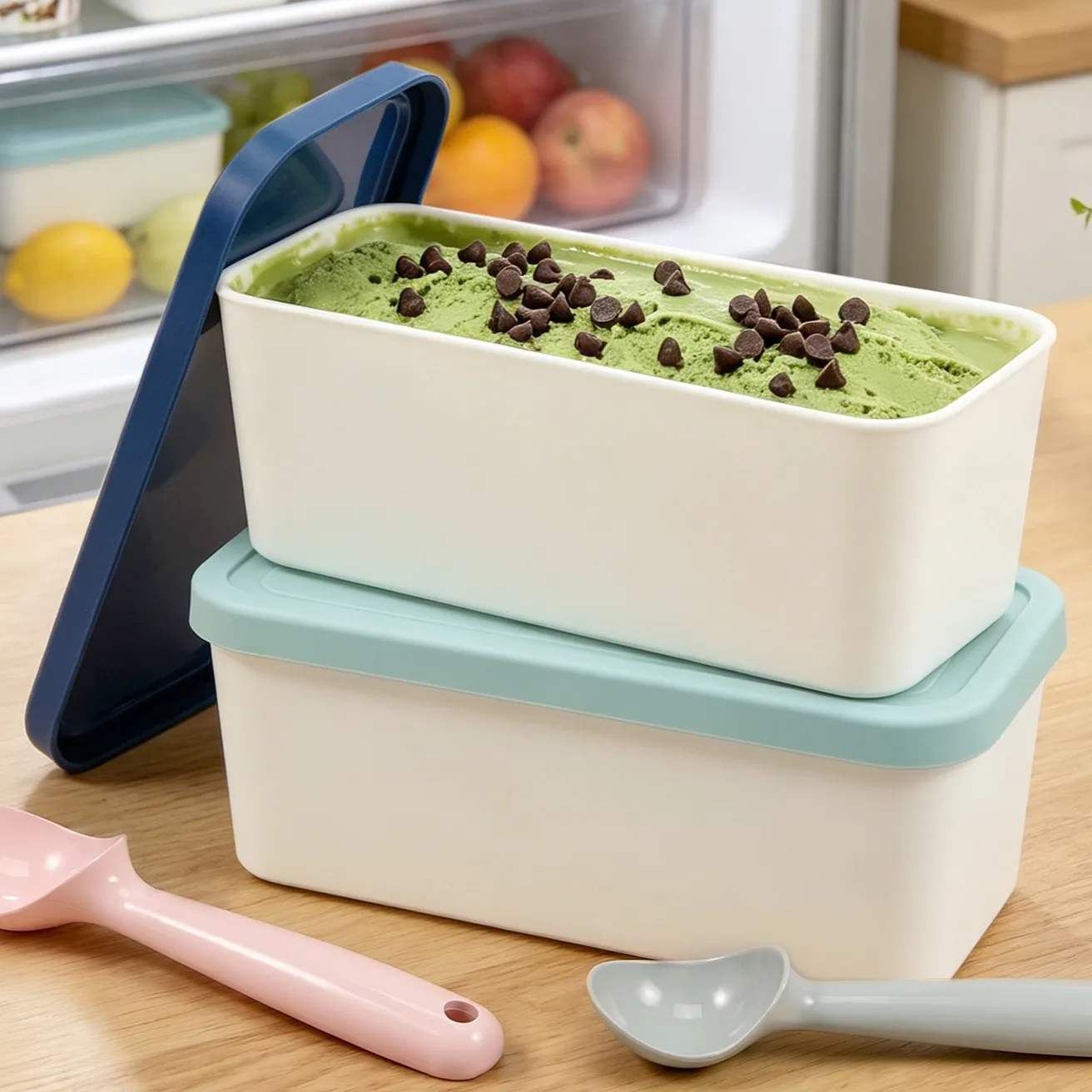 Ice Cream Container Mold 2L Reusable Freezer Tray Tub Airtight Design with Scoop Food Kitchen Refrigerator Storage Box
Ice Cream Container Mold 2L Reusable Freezer Tray Tub Airtight Design with Scoop Food Kitchen Refrigerator Storage Box