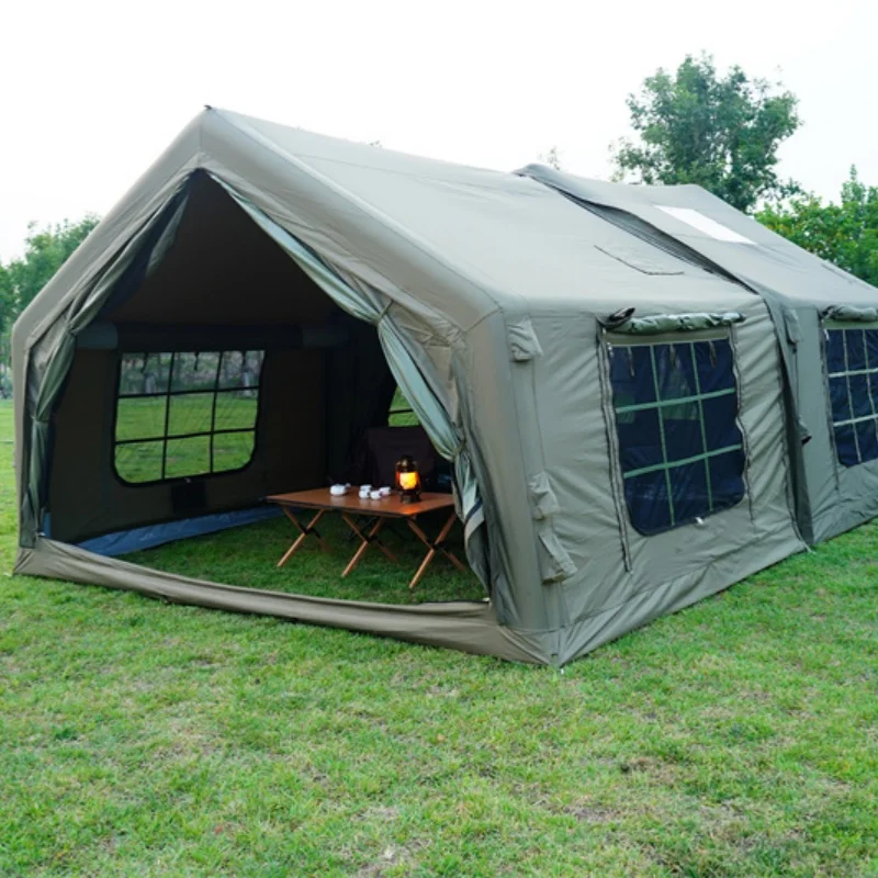 Надувная палатка 9 + 9, одна комната и одна гостиная, утолщенная ткань Оксфорд 600D, устойчивое к атмосферным воздействиям снаряжение для кемпинга на открытом воздухе
Надувная палатка 9 + 9, одна комната и одна гостиная, утолщенная ткань Оксфорд 600D, устойчивое к атмосферным воздействиям снаряжение для кемпинга на открытом воздухе