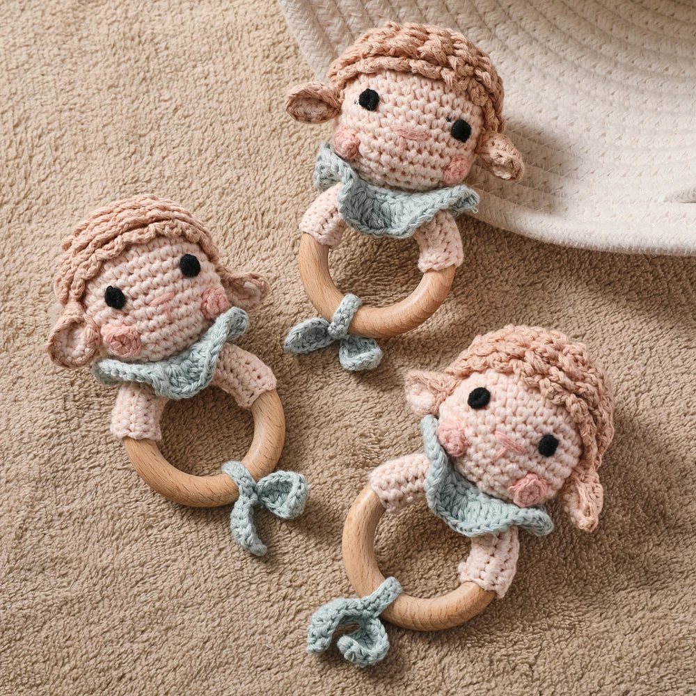 Handmade Crochet Sheep Rattle – Wooden Ring Baby Rattle Toys, Bell Sound Toys, Sensory Toy for Baby's Sight, Hearing & Touch
Handmade Crochet Sheep Rattle – Wooden Ring Baby Rattle Toys, Bell Sound Toys, Sensory Toy for Baby's Sight, Hearing & Touch
