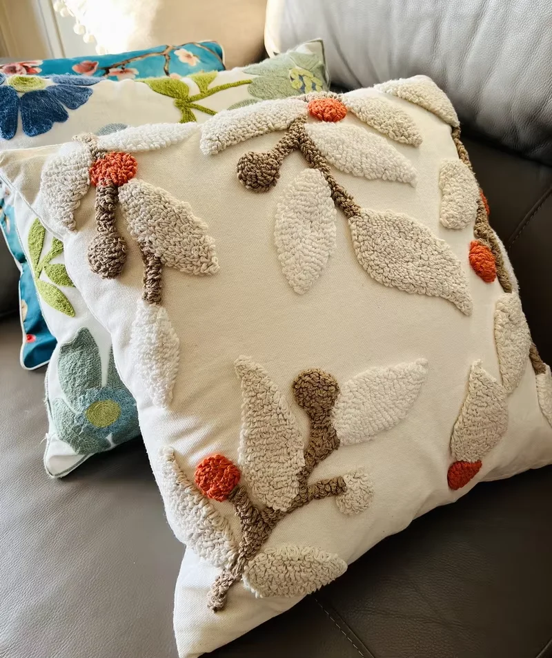 Cotton Canvas 3D effect floral Embroidery Throw Pillow Cover Sofa Office Back Cushion Cover Bohemian Decorative Pillows
Cotton Canvas 3D effect floral Embroidery Throw Pillow Cover Sofa Office Back Cushion Cover Bohemian Decorative Pillows