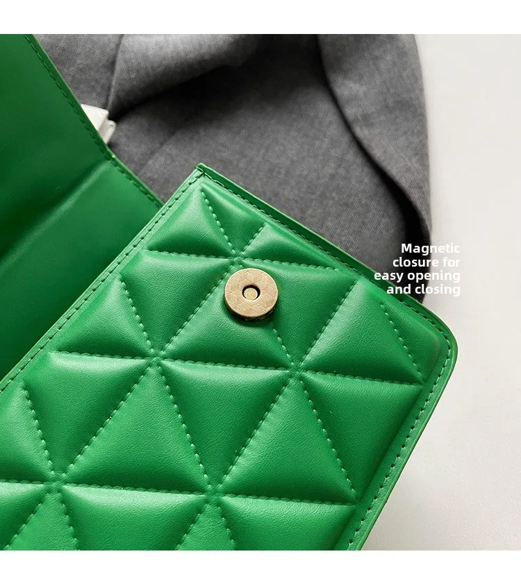 Women Quilted Chain Crossbody Bag Fashion Small Square Shoulder Purse Multi Color Casual Daily Handbag Women Quilted Chain Crossbody Bag Fashion Small Square Shoulder Purse Multi Color Casual Daily Handbag