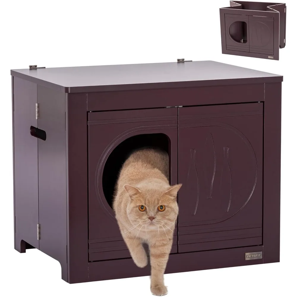 Cat Litter Box Enclosure, Unfold To Use, No Assembly Needed, Cat Litter Box Furniture As Cat House, End Table
Cat Litter Box Enclosure, Unfold To Use, No Assembly Needed, Cat Litter Box Furniture As Cat House, End Table