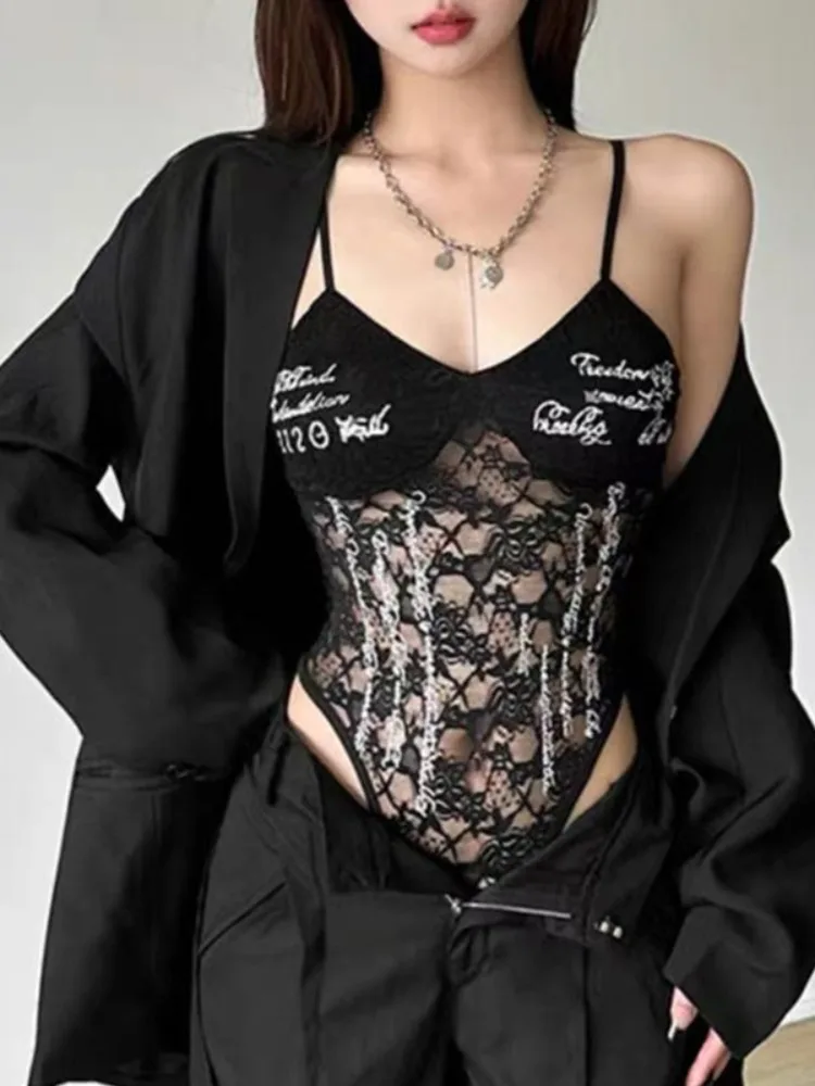 Sexy Spicy Girl Pure Desire Lace Print Crop Top Women's Slim Fit Versatile Base Layer One-Piece Suit Korean Style Commute
Sexy Spicy Girl Pure Desire Lace Print Crop Top Women's Slim Fit Versatile Base Layer One-Piece Suit Korean Style Commute