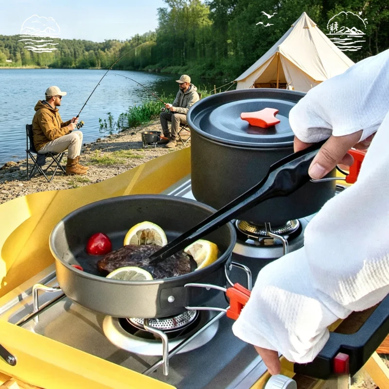 10pcs Camping Cookware Set Ultralight Aluminum Portable Home Outdoor Cooking Pot Kettle Tableware With Storage Bag
10pcs Camping Cookware Set Ultralight Aluminum Portable Home Outdoor Cooking Pot Kettle Tableware With Storage Bag