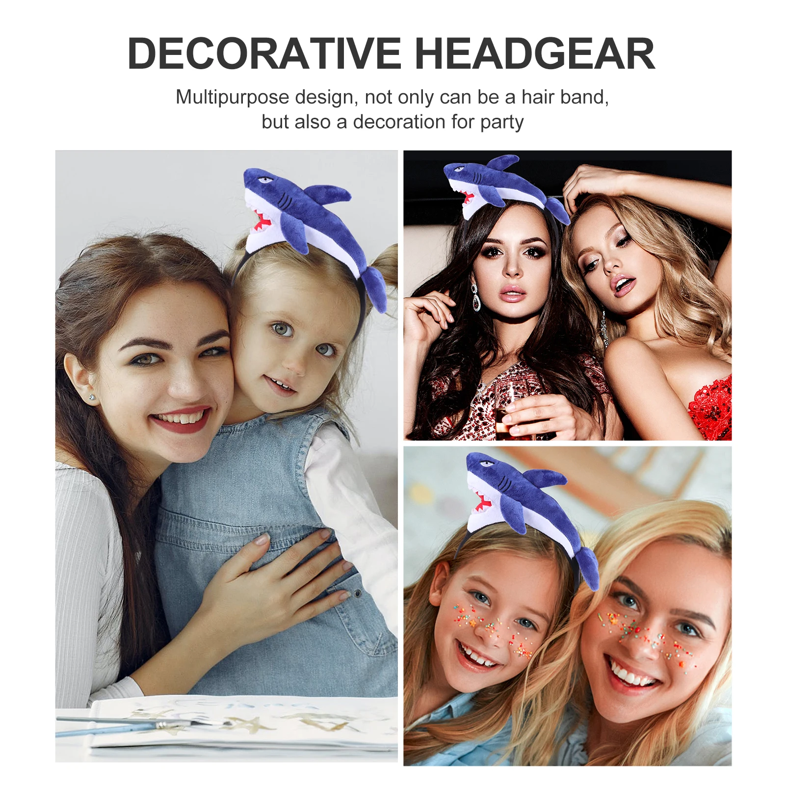 1 pc Shark Headband For Party Hair Decoration Creative Dress Up Prop Stylish Multipurpose Headdress Adorable Kids Adults Unisex
1 pc Shark Headband For Party Hair Decoration Creative Dress Up Prop Stylish Multipurpose Headdress Adorable Kids Adults Unisex