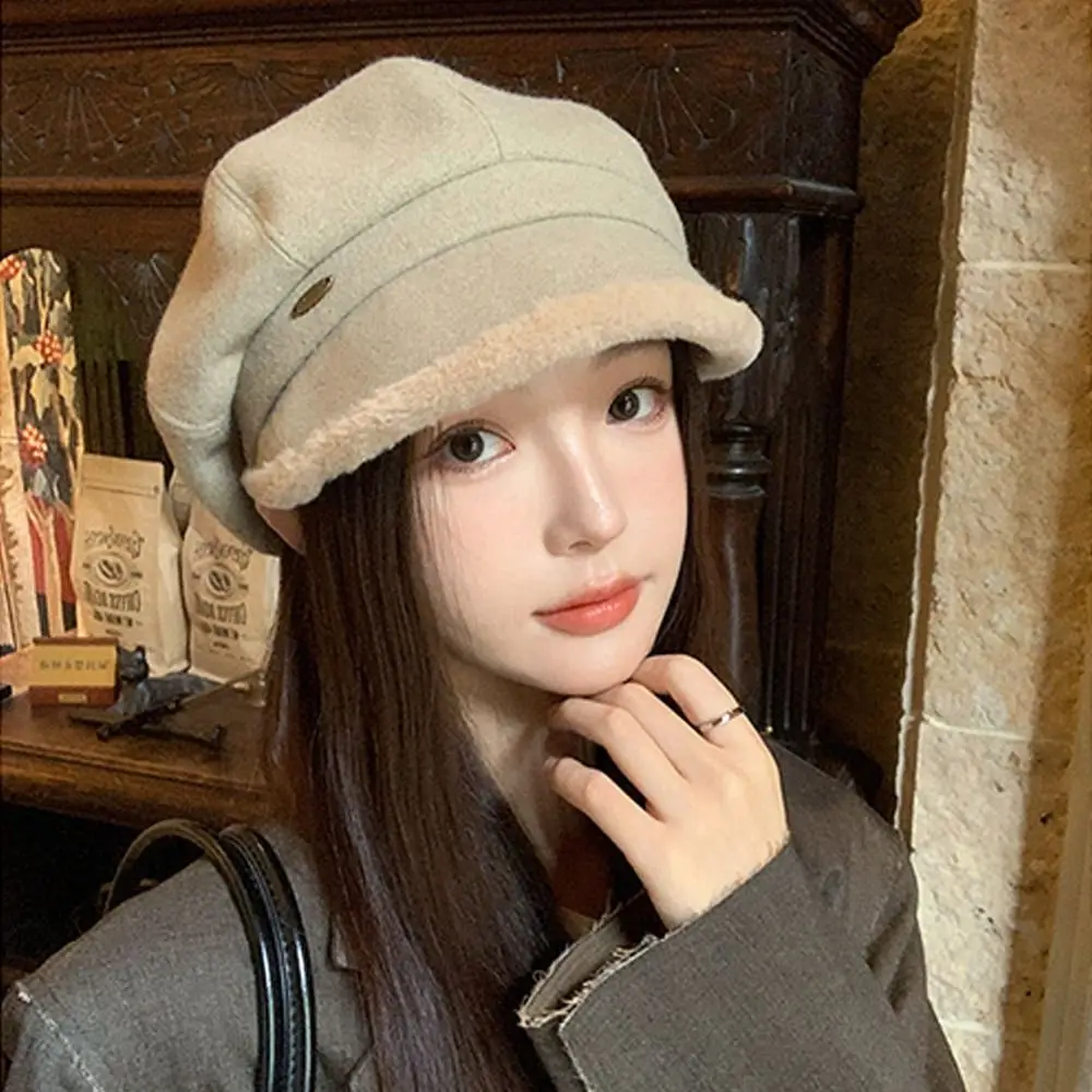 Fashion Warm Winter Berets Hat Lamb Fleece French Artist Hat Elegant Retro Octagonal Cap Lady
Fashion Warm Winter Berets Hat Lamb Fleece French Artist Hat Elegant Retro Octagonal Cap Lady