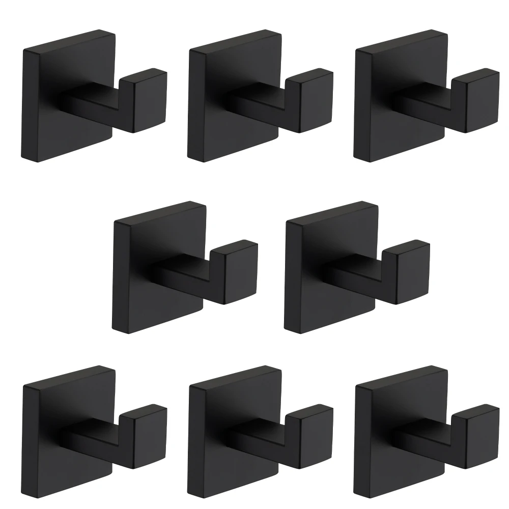 8 Pack Wall-Mounted Stainless Steel Bathroom Towel Hooks/Coat Hooks for Bathroom, Bedroom, Kitchen
8 Pack Wall-Mounted Stainless Steel Bathroom Towel Hooks/Coat Hooks for Bathroom, Bedroom, Kitchen