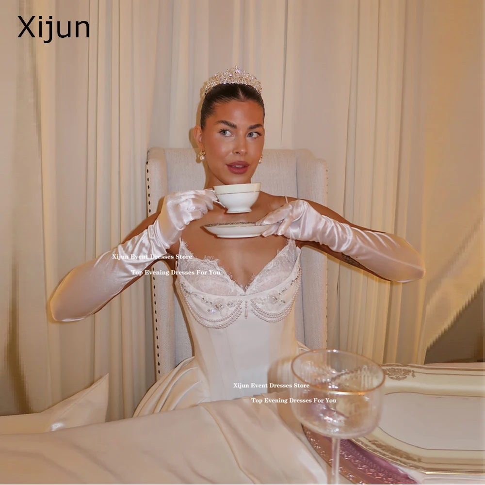 Xijun Sexy Ivory Short Wedding Dresses Sweetheart Spaghetti Strap Formal Prom Dresses Pleated Bridal Gowns 2025 Women Customized
Xijun Sexy Ivory Short Wedding Dresses Sweetheart Spaghetti Strap Formal Prom Dresses Pleated Bridal Gowns 2025 Women Customized
