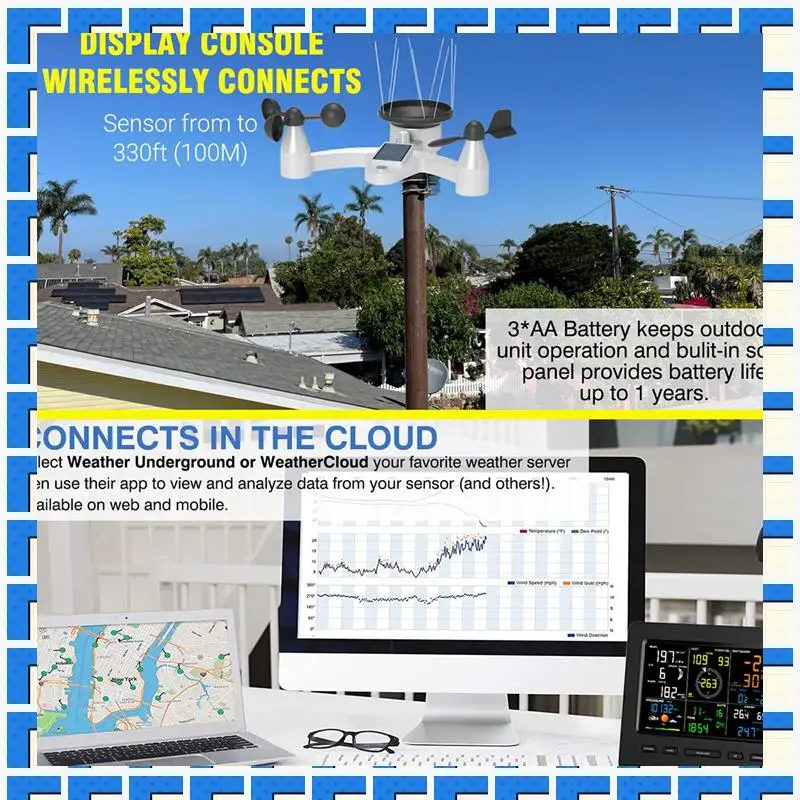 ABNG 1Set 0360 Wifi Weather Station Color Display 7-In-1 Outdoor Sensor White&Black EU Plug
ABNG 1Set 0360 Wifi Weather Station Color Display 7-In-1 Outdoor Sensor White&Black EU Plug