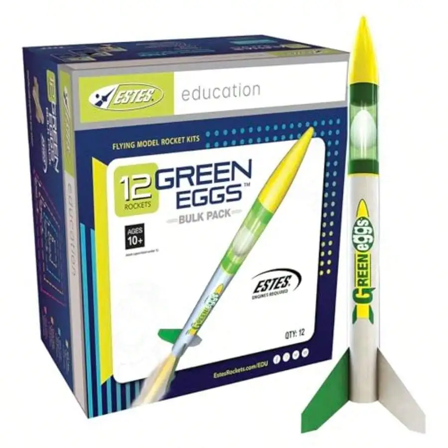 12 Pack Green Eggs Flying Model Rocket Kits For Adults Intermediate Level
12 Pack Green Eggs Flying Model Rocket Kits For Adults Intermediate Level