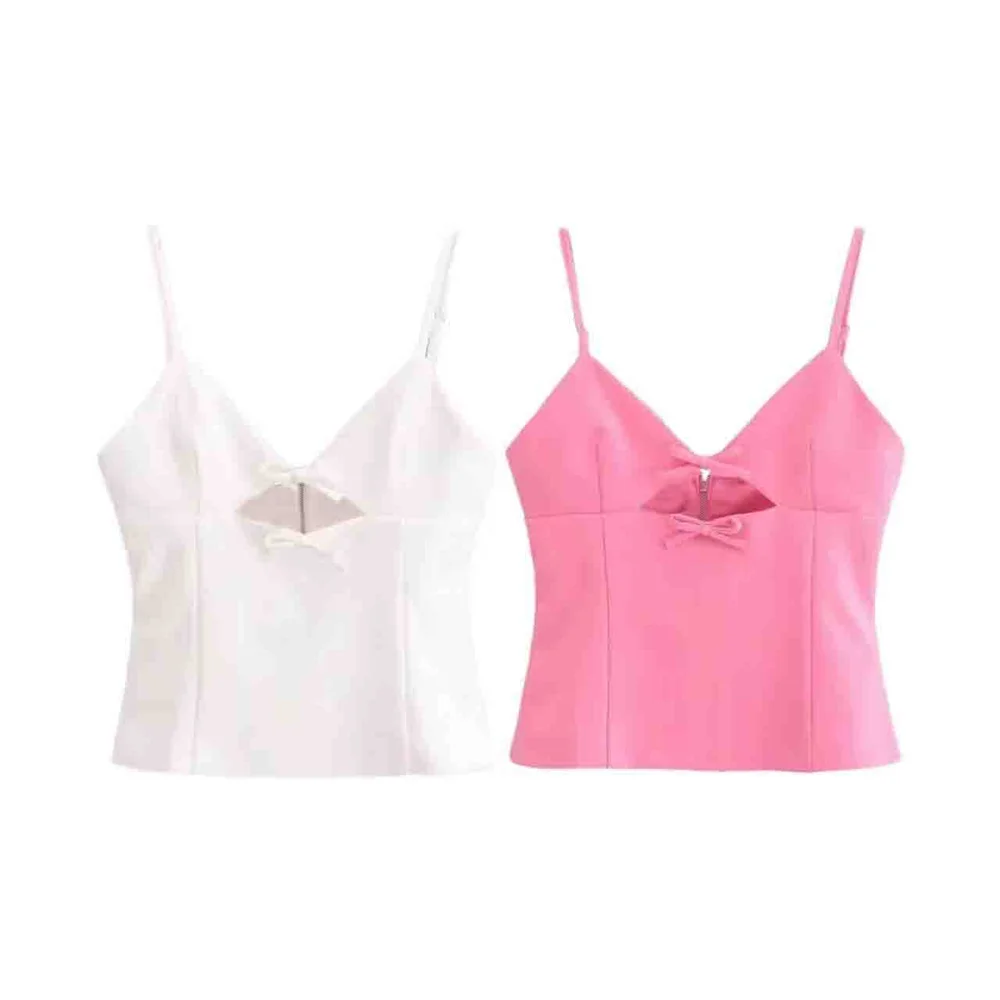 UNIZERA2024 Summer New Product Fashion Casual Women's Wear Hollow Details Bow Elastic Strap Tank Top Short Top
UNIZERA2024 Summer New Product Fashion Casual Women's Wear Hollow Details Bow Elastic Strap Tank Top Short Top