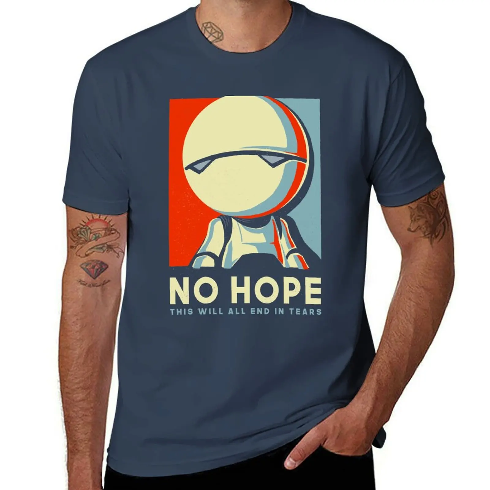 No hope Marvin - Funny Voting Sign Parody - Hitchhiker's Guide to the Galaxy T-Shirt vintage quick drying tshirts for men
No hope Marvin - Funny Voting Sign Parody - Hitchhiker's Guide to the Galaxy T-Shirt vintage quick drying tshirts for men