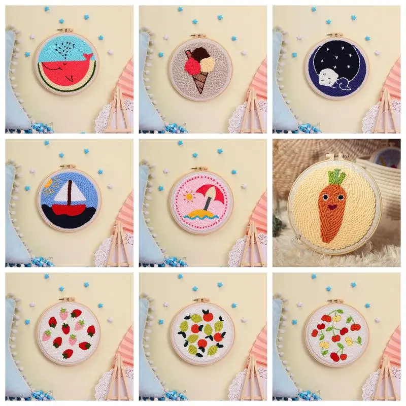 Punch Needle Embroidered Kit for Beginners Fruit Design Soft Yarn And Sewing Guide DIY Craft Home Decorative Gifts
Punch Needle Embroidered Kit for Beginners Fruit Design Soft Yarn And Sewing Guide DIY Craft Home Decorative Gifts