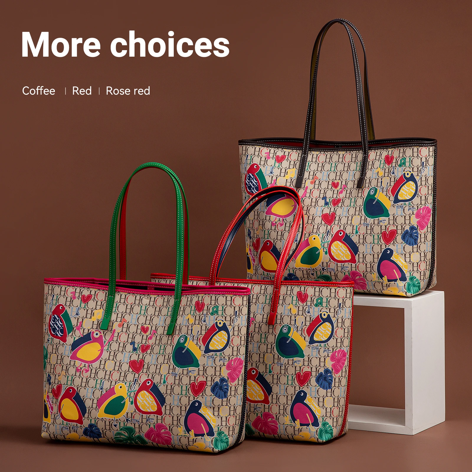 Retro Classic Style Ladies Large Capacity Handbag Colorful Letter Printing Open Pocket Design Multi-Occasion Shoulder Bag
Retro Classic Style Ladies Large Capacity Handbag Colorful Letter Printing Open Pocket Design Multi-Occasion Shoulder Bag
