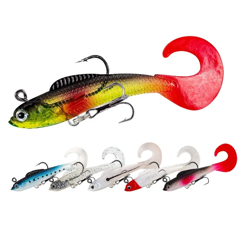 1pc 9.5g 9cm tail-curled lead-filled floating soft lurebiomimetic soft bait for long-distance casting in saltwater freshwater
1pc 9.5g 9cm tail-curled lead-filled floating soft lurebiomimetic soft bait for long-distance casting in saltwater freshwater