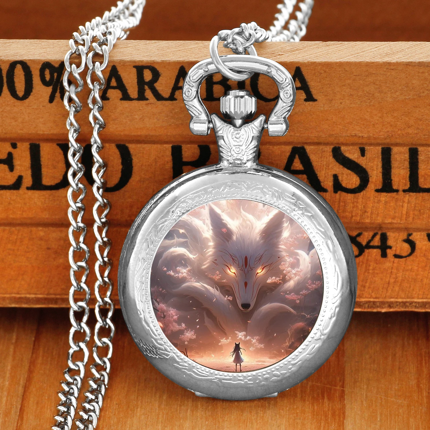 New Quartz Pocket Watch Classic Anime Fox Theme Glass Dome Arabic Numerals Pendant Necklace Men Womens Gift
New Quartz Pocket Watch Classic Anime Fox Theme Glass Dome Arabic Numerals Pendant Necklace Men Womens Gift