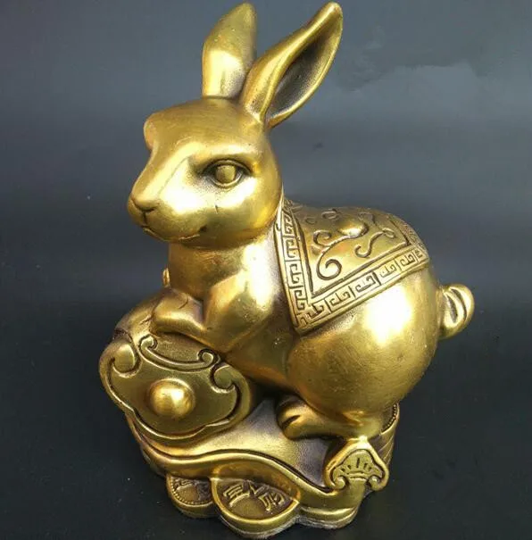China collection Seiko carving brass wealth rabbit crafts decoration statue 
China collection Seiko carving brass wealth rabbit crafts decoration statue