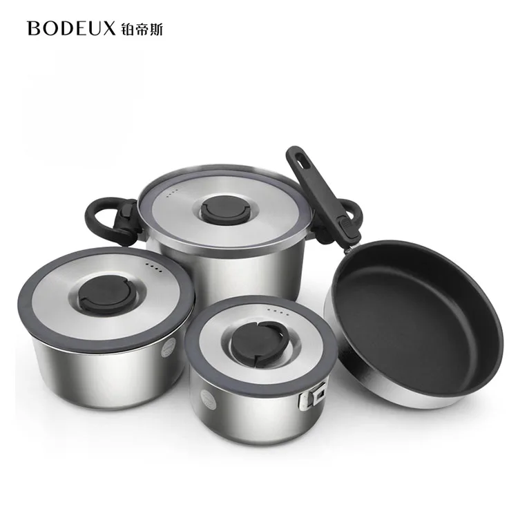 Manufacturer Stainless Pot Portable Outdoor Camping Cookware Set Picnic Folding Cooking Pot Pan For Hiking And Outdoor
Manufacturer Stainless Pot Portable Outdoor Camping Cookware Set Picnic Folding Cooking Pot Pan For Hiking And Outdoor