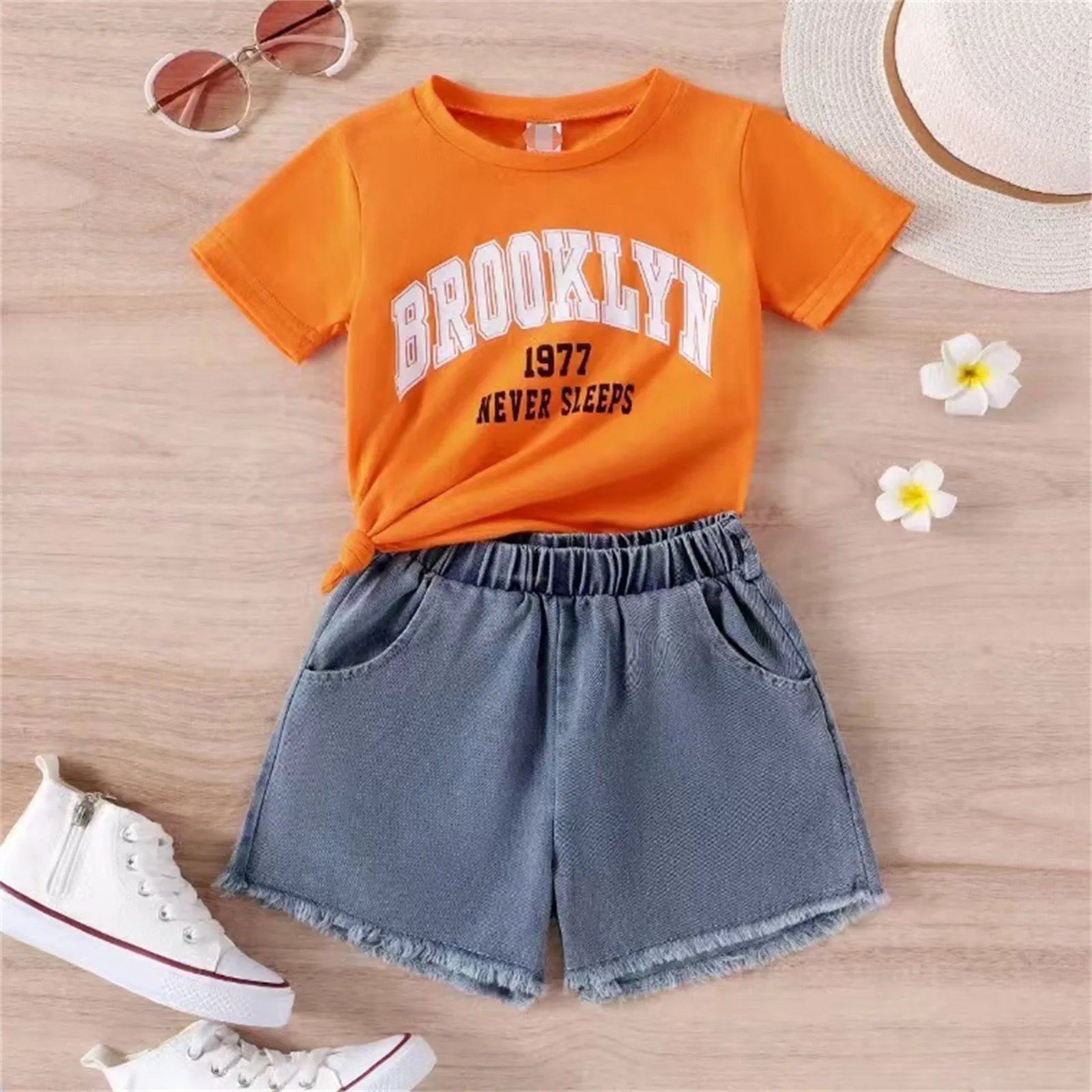 Summer Toddler Girls Letter Print Color Block Short Sleeves T Shirt Shorts Casual Clothing Sets For Kids Girls 3Y,4Y,5Y,6Y,7Y
Summer Toddler Girls Letter Print Color Block Short Sleeves T Shirt Shorts Casual Clothing Sets For Kids Girls 3Y,4Y,5Y,6Y,7Y