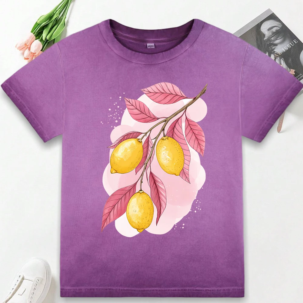 Fresh Lemon Fruit Prints Washed T Shirt Gradient Slim Crewneck Womens T-Shirts Summer Cotton Clothes Casual Dyeing Sportswear
Fresh Lemon Fruit Prints Washed T Shirt Gradient Slim Crewneck Womens T-Shirts Summer Cotton Clothes Casual Dyeing Sportswear