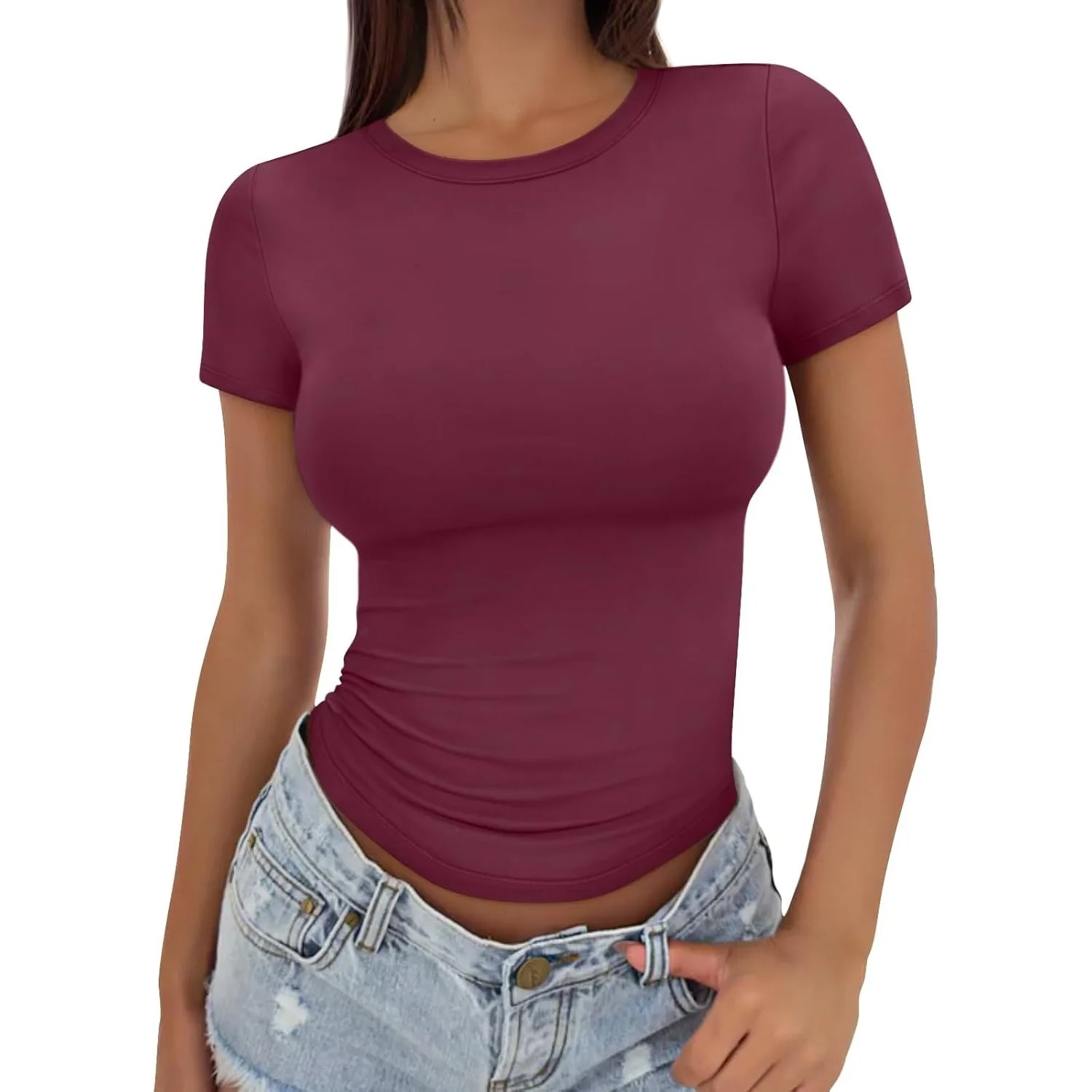 Trendy Queen Womens Basic T Shirts Summer Tops 2025 Crop Short Sleeve Y2k Tee Cute Gym Fashion Workout Clothes
Trendy Queen Womens Basic T Shirts Summer Tops 2025 Crop Short Sleeve Y2k Tee Cute Gym Fashion Workout Clothes