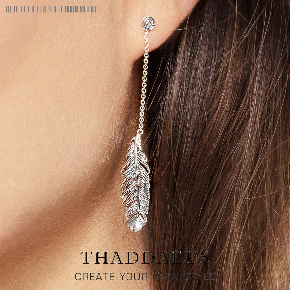 Long Feather Drop Earrings Europe Fine Jewelry For Women Men Summer Brand New Bohemia Gift In Sterling Silver 925
Long Feather Drop Earrings Europe Fine Jewelry For Women Men Summer Brand New Bohemia Gift In Sterling Silver 925