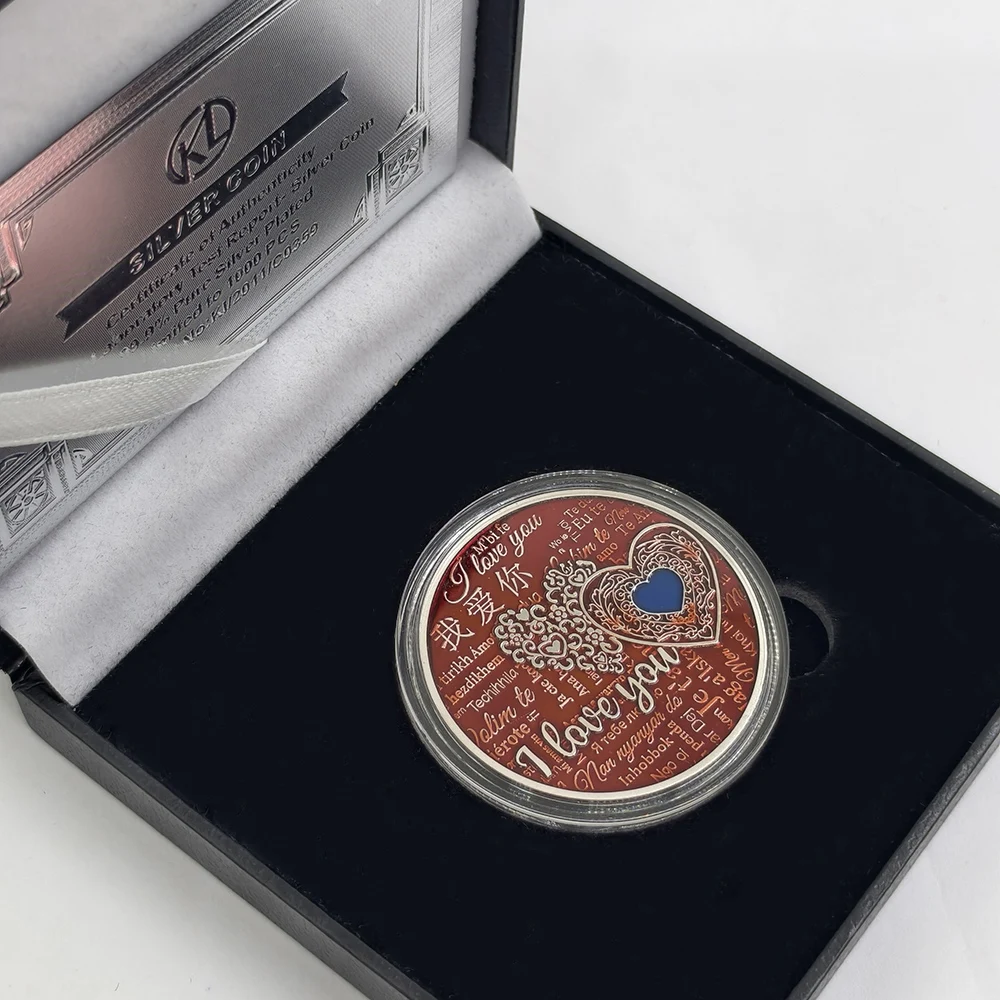 Valentine's Day Gifts Couple Multilingual I Love You Commemorative Coin Gold Silver Tone Heart Cupid Pattern Romantic Gift Coin
Valentine's Day Gifts Couple Multilingual I Love You Commemorative Coin Gold Silver Tone Heart Cupid Pattern Romantic Gift Coin