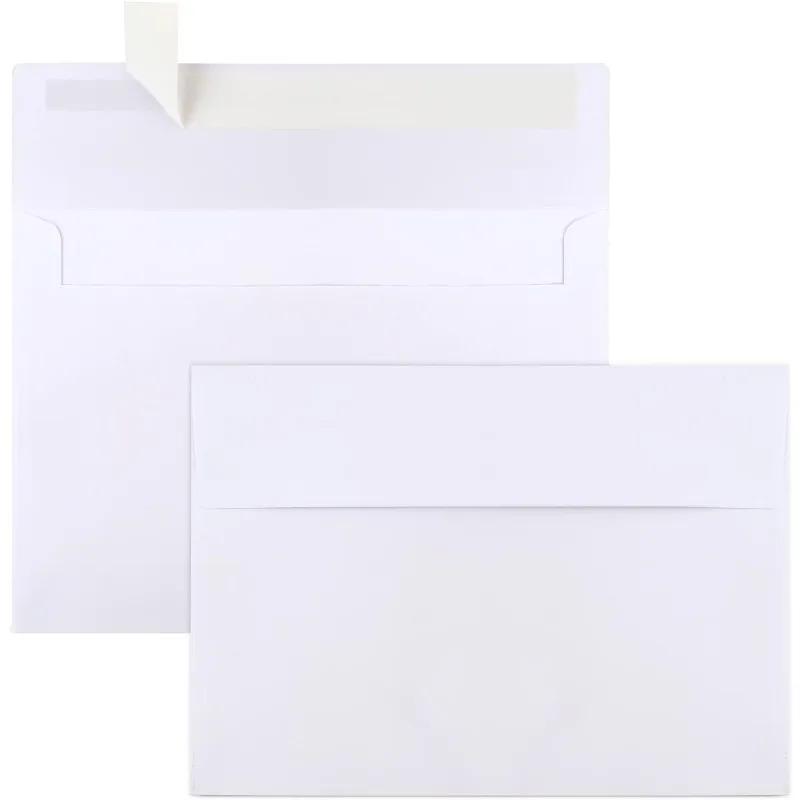 50 Packs 5x7, White A7 Envelopes Self Seal for Weddings Invitations Photos Postcards Greeting Cards Mailing
50 Packs 5x7, White A7 Envelopes Self Seal for Weddings Invitations Photos Postcards Greeting Cards Mailing