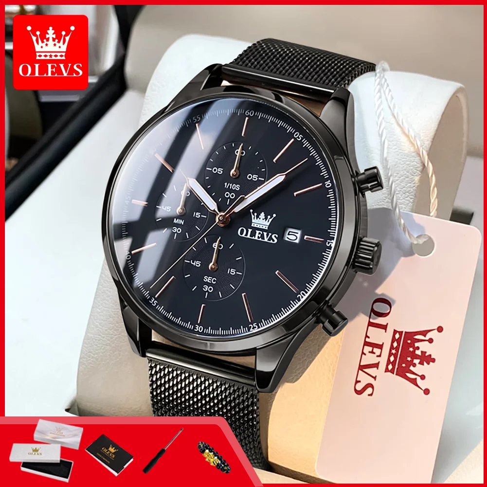 OLEVS 2881 Quartz Wristwatch for Men Chronograph Calendar Luminous Mesh Strap Business Sport Classic Original Man Dress Watch
OLEVS 2881 Quartz Wristwatch for Men Chronograph Calendar Luminous Mesh Strap Business Sport Classic Original Man Dress Watch