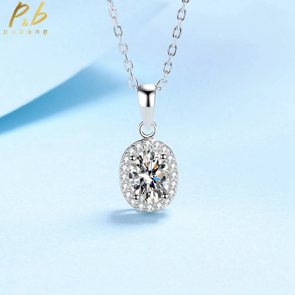 PuBang Fine Jewelry 925 Sterling Silver Simple Oval Moissanite Diamond Pendant Necklace for Women Anniversary Gift Free Shipping
PuBang Fine Jewelry 925 Sterling Silver Simple Oval Moissanite Diamond Pendant Necklace for Women Anniversary Gift Free Shipping