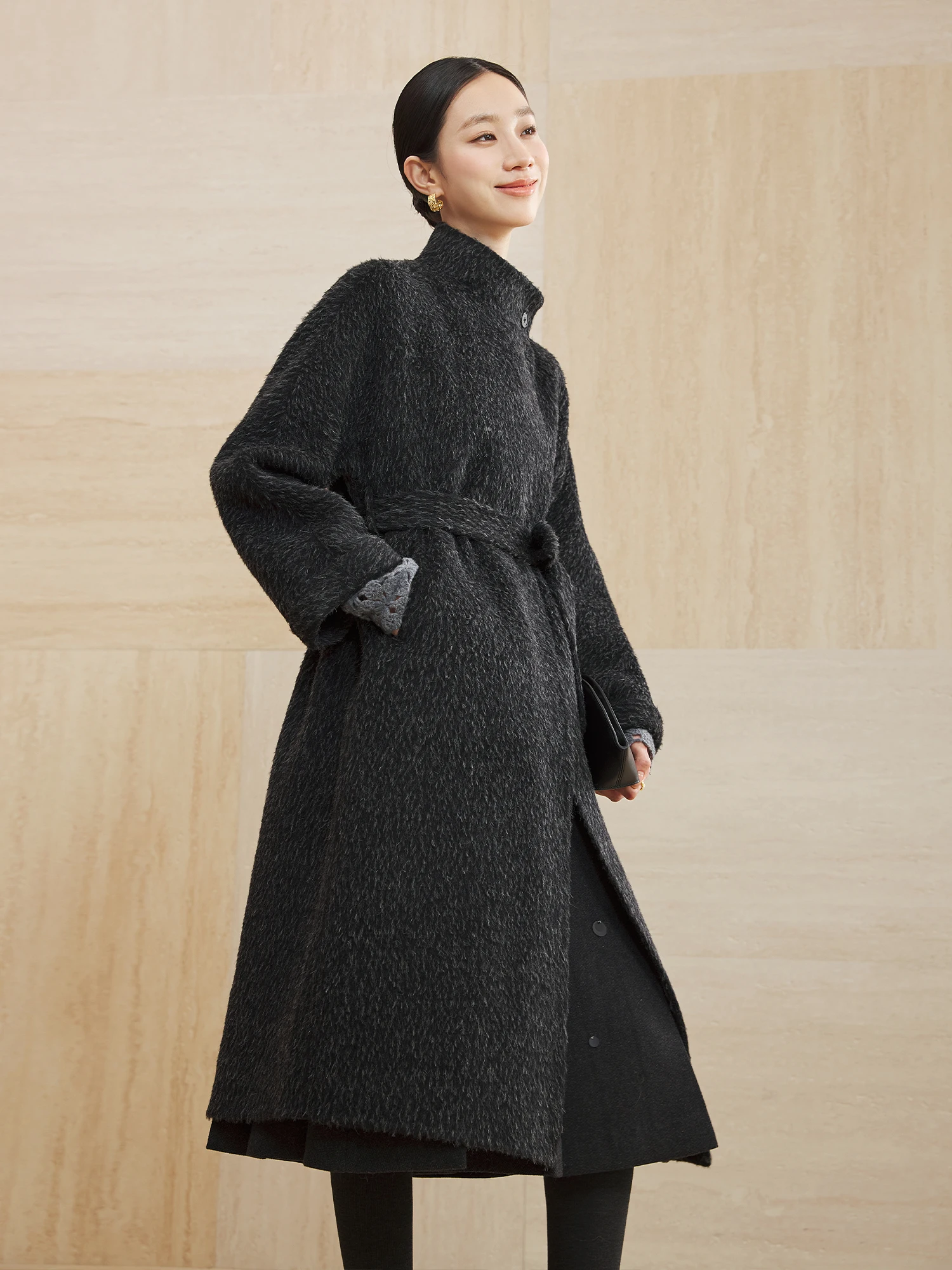 Ele Double-Faced Woolen Coat by Ji Qirui Hand-Stitched Loose Fit Slimming Long Outerwear for Women Youth Spring Season
Ele Double-Faced Woolen Coat by Ji Qirui Hand-Stitched Loose Fit Slimming Long Outerwear for Women Youth Spring Season