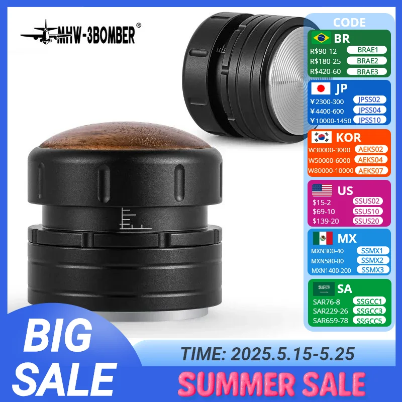 58.35mm Coffee Tamper Professional Espresso Tampers Coffee Powder Press Hammer Automatic Rebound Portafilter Accessorie Tools
58.35mm Coffee Tamper Professional Espresso Tampers Coffee Powder Press Hammer Automatic Rebound Portafilter Accessorie Tools